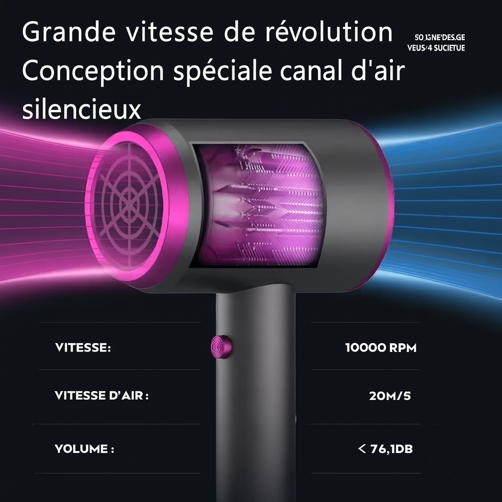 Sèche-Cheveux Professionnel Ionique