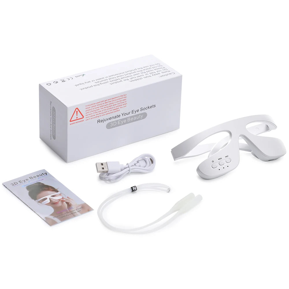 Masque oculaire lumière rouge – anti-rides & anti-cernes microcourants 3D + crème contour des yeux offert