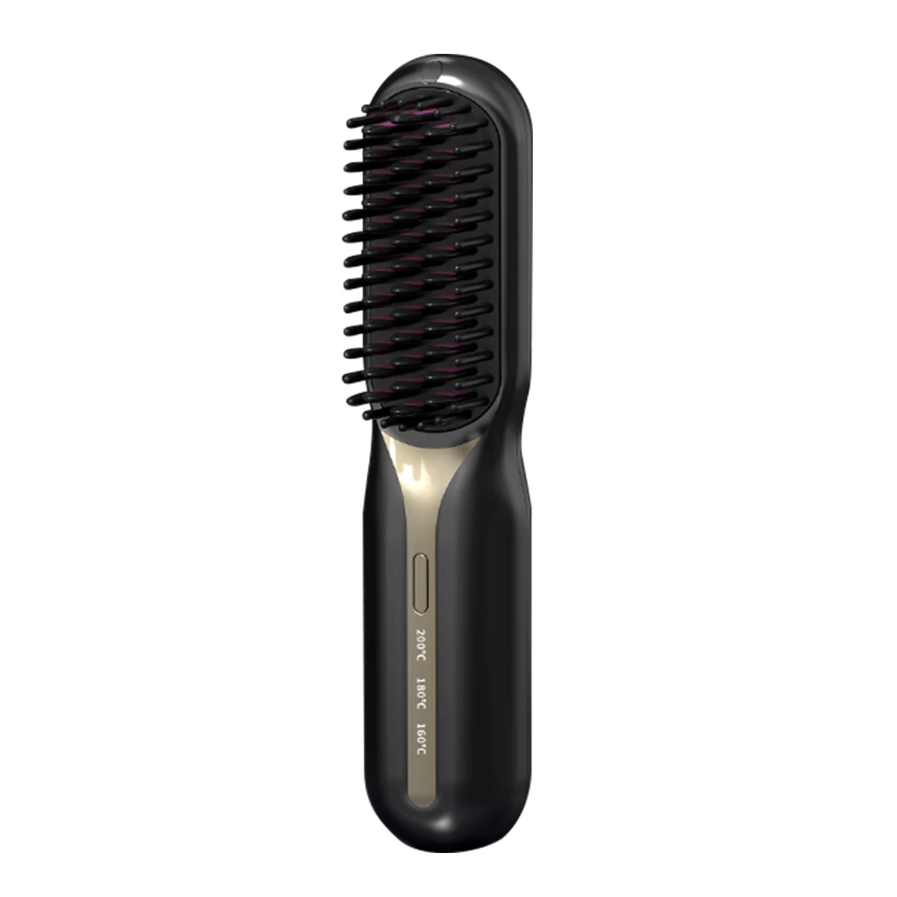 Brosse Lissante Chauffante Sans Fil – Céramique & Ions Négatifs