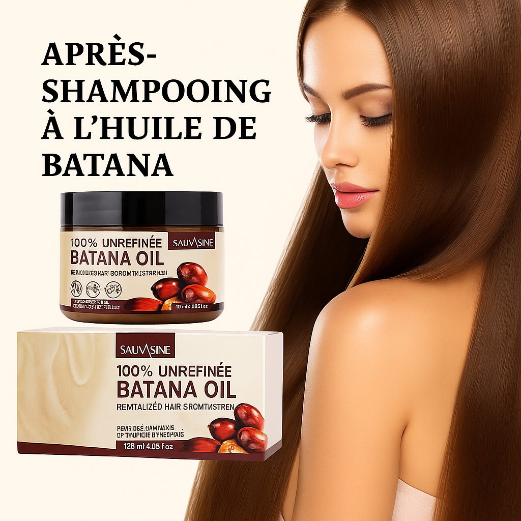 Masque Capillaire au Beurre de Batana 100% Naturel – Soin Nourrissant et Réparateur pour Cheveux Secs, Abîmés et en Pousse