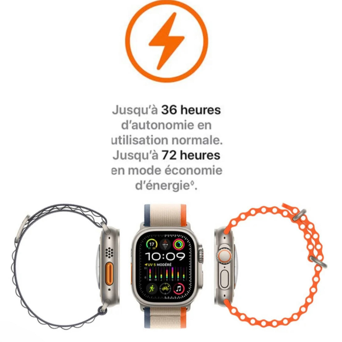 Montre Connectée Bluetooth, UltraMax 3 49mm Compatible iPhone & Android, Appels et Notifications