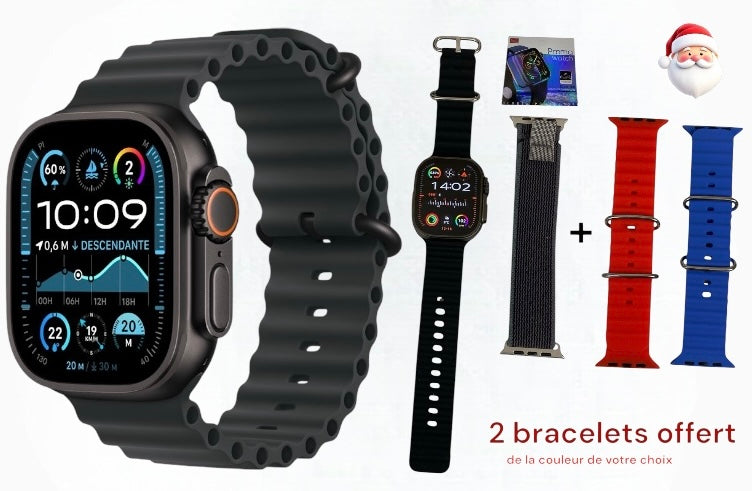 Montre Connectée Bluetooth, UltraMax 3 49mm Compatible iPhone & Android, Appels et Notifications