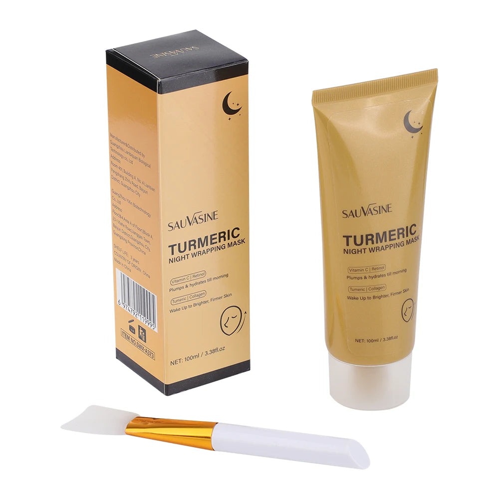 Masque de Nuit au Curcuma – Hydratant & Régénérant au Collagène
