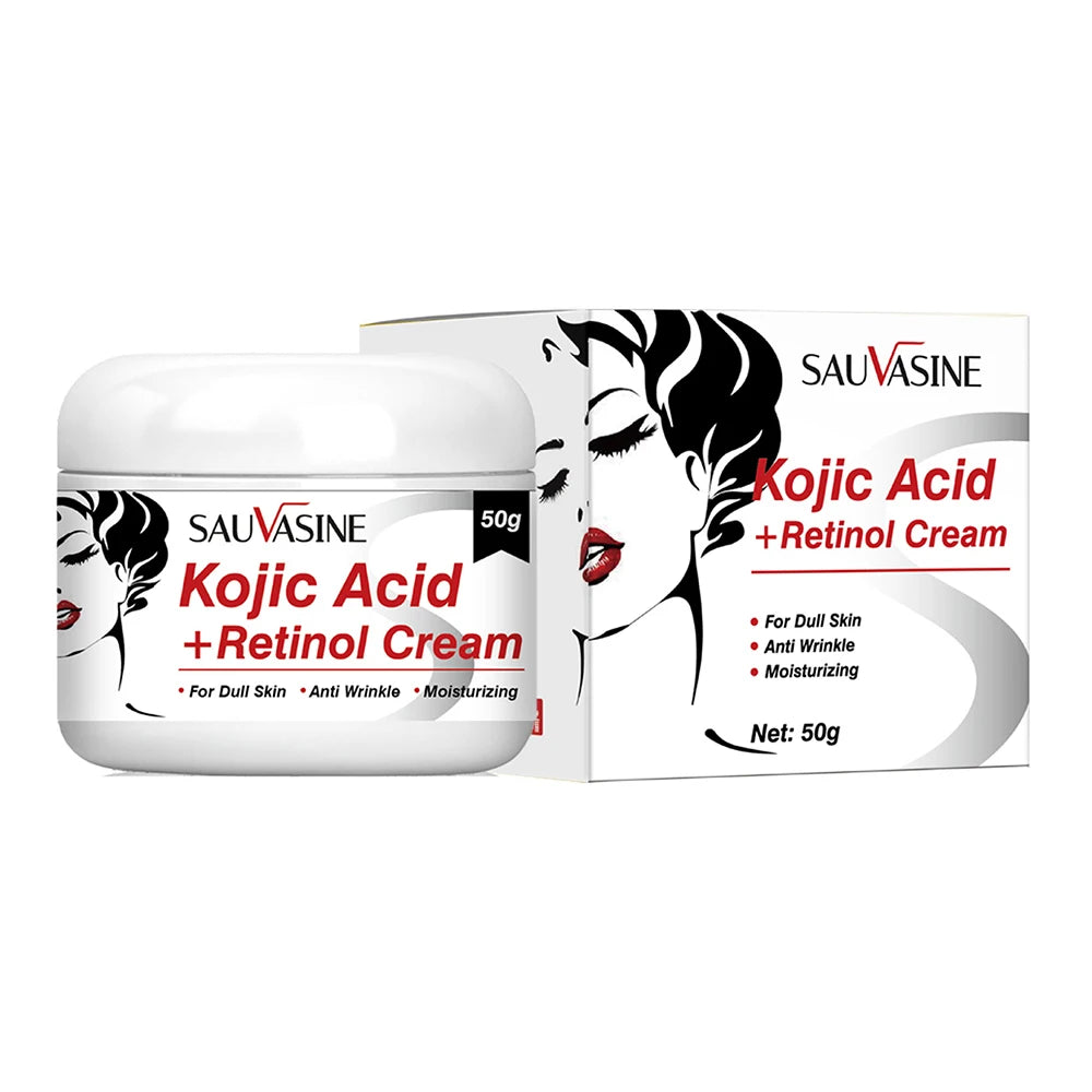 Soin Éclaircissant à l’Acide Kojique – Crème Visage Hydratante & Anti-Taches