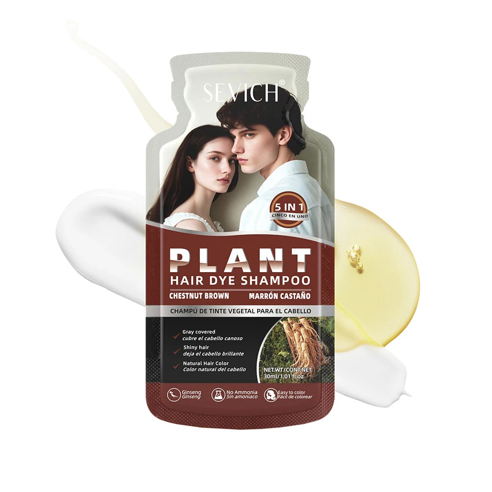 Shampoing Colorant à Base de Plantes Naturelles Pures